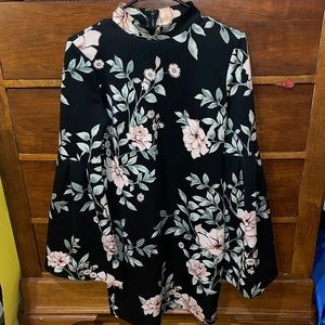 Guess Long Sleeve Floral Dress